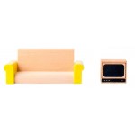 Set mobilier Sufragerie pentru casute de papusi Living Room WoodyLand Set mobilier Sufragerie pentru casute de papusi Living Room WoodyLand